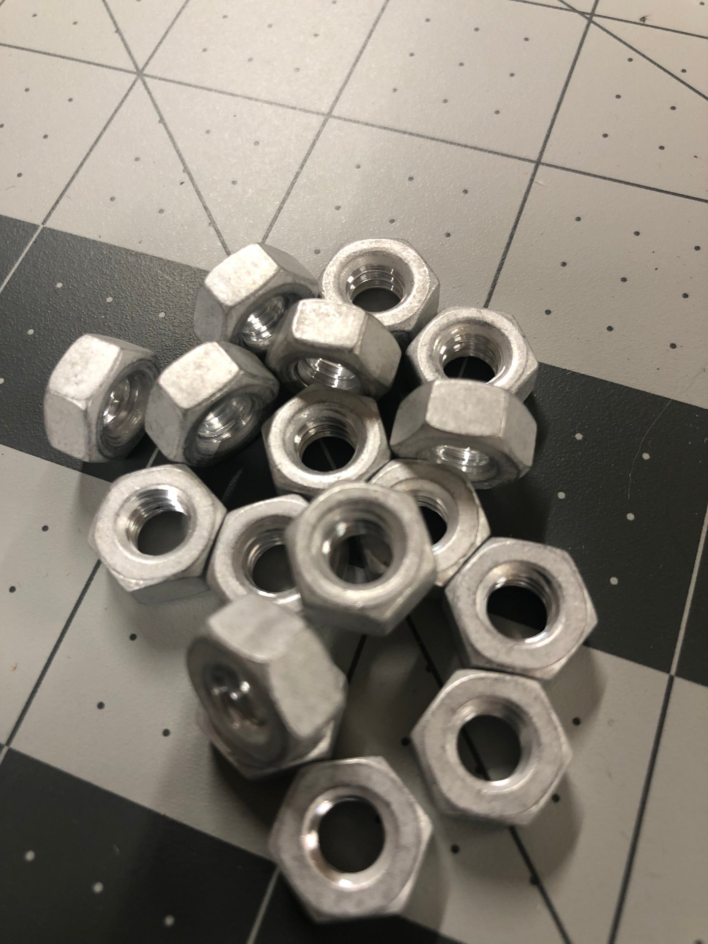 Aluminum 1/4-20 nuts
